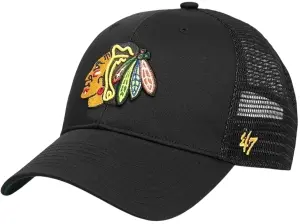 Кепка 47 Brand CHICAGO BLACKHAWKS BRANSON MESH чорно-зелена H-BRANS04CTP-BK