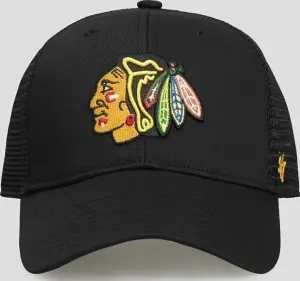 Кепка 47 Brand CHICAGO BLACKHAWKS BRANSON MESH чорно-зелена H-BRANS04CTP-BK