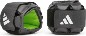 Обтяжувачі для кісточки/зап'ястя Adidas PERFORMANCE ANKLE чорно-зелені (2 х 0.5 кг) ADWT-12630