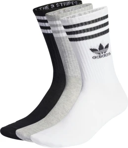 Шкарпетки Adidas MID CUT CREW 3P білі, сірі, чорні (3 пари) IL5023