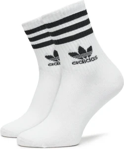 Шкарпетки Adidas MID CUT CREW 3P білі, сірі, чорні (3 пари) IL5023