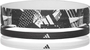 Повязки на голову Adidas HAIRBANDS (GRAPHIC) 3PK белая, черные (3 штуки) ADAC-16161