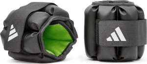 Обважнювачі для щиколотки/зап'ястя Adidas PERFORMANCE ANKLE/WRIST WEIGHTS чорно-салатові (2 х 2.0 кг) ADWT- 12634