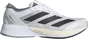 Кроссовки беговые женские Adidas ADIZERO ADIOS 7 бело-серо-черные GX6648