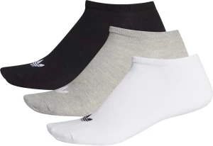 Шкарпетки Adidas TREFOIL LINER 3P білі, сірі, чорні (3 пари) FT8524