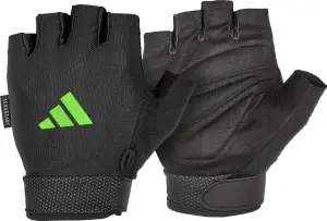 Рукавички для тренінгу Adidas ESSENTIAL ADJUSTABLE GLOVES чорно-зелені L ADGB-12455-NL