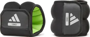 Обважнювачі для щиколотки/зап'ястя Adidas ANKLE/WRIST WEIGHTS чорно-салатові (2 х 1.5 кг) ADWT-12322-NL