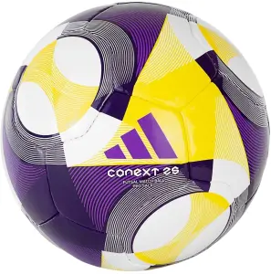 Футзальний м'яч Adidas CONEXT 25 PRO SAL біло-жовто-фіолетовий Розмір 4 JH1278