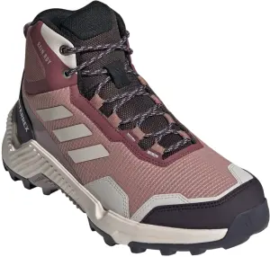 Кросівки для хайкінгу жіночі Adidas TERREX EASTRAIL 2.0 MID RAIN.RDY HIKING темно-рожево-кремово-чорні JP5115