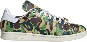 Кеди Adidas STAN SMITH X BAPE бежево-коричнево-зелений камуфляж IG8949
