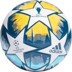 Футбольний м'яч Adidas UCL LEAGUE біло-темно-синьо-блакитно-жовтий Розмір 5 H57820