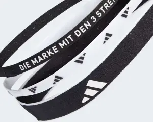 Пов'язки на голову Adidas MULTIPLE WIDTH TRAINING HEADBANDS 3PK чорні, біла (3 штуки) IA3031