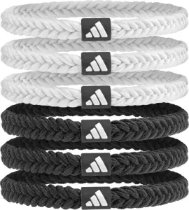 Резинки для волосся Adidas BRAIDED HAIR TIES 6PK чорні, білі (6 штук) ADAC-16560