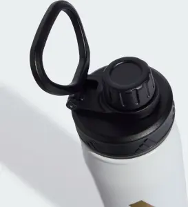 Пляшка для води Adidas METAL BOTTLE SCREW TOP 600 мл біло-чорно-золота KS9666