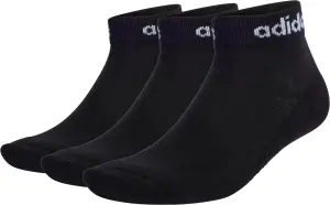 Шкарпетки Adidas THINK LINEAR ANKLE 3P чорні (3 пари) IC1305