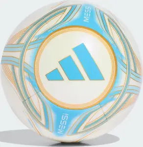 Футбольний м'яч Adidas MESSI CLUB кремово-блакитно-золотий Розмір 4 KE7538