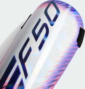 Щитки футбольні Adidas F50 TRN біло-фіолетові KE5209