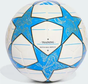 Футбольный мяч Adidas UCL TRAINING 25/26 LEAGUE STAGE бело-голубо-золотой Размер 5 JP1534