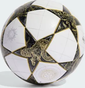 Футбольний м'яч Adidas UCL LEAGUE 25/26 LEAGUE STAGE біло-чорно-золотий Розмір 4 JZ9995