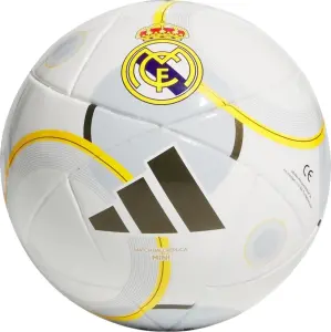 Сувенірний футбольний м'яч Adidas REAL MADRID HOME MINI біло-сіро-жовтий Розмір 1 JN7358