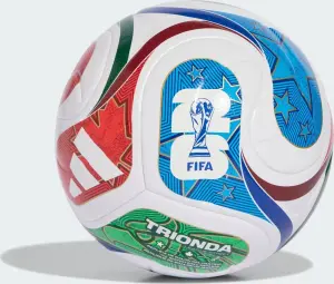 Футбольный мяч Adidas FIFA WORLD CUP 26 TRIONDA LEAGUE STREET бело-красно-зелено-синий Размер 4 JD8035