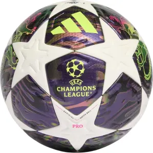 Футбольный мяч Adidas UEFA CHAMPIONS LEAGUE FINAL PRO бело-фиолетово-лаймовый Размер 5 JX9077