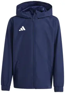 Ветровка детская Adidas ENTRADA 26 ALL WEATHER JACKET темно-сине-белая JZ9103