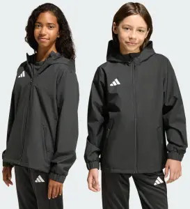 Ветровка детская Adidas ENTRADA 26 ALL WEATHER JACKET черно-белая JZ9104