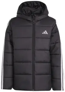 Куртка утеплена дитяча Adidas ESSENTIALS 3-STRIPES PADDED KIDS чорно-біла JL7402