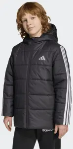 Куртка утеплена дитяча Adidas ESSENTIALS 3-STRIPES PADDED KIDS чорно-біла JL7402