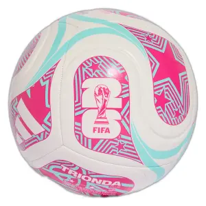 М’яч футбольний дитячий Adidas FIFA WORLD CUP 26 TRIONDA CLUB біло-рожевий Розмір 4 JD8054