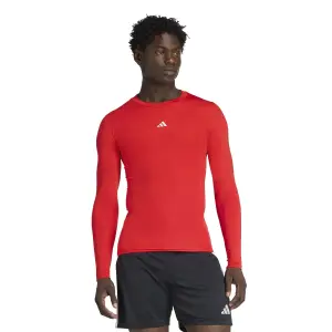 Компрессионная футболка с длинным рукавом Adidas TECHFIT красная KB0340