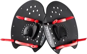 Лопатки для плавання Aqua Speed SKILL PADDLE чорно-червоні S 147-07S