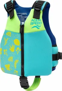 Жилет для плавання дитячий Aqua Speed SAFE SPLASH бірюзово-салатовий 626-02