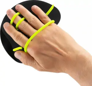 Лопатки для плавання Aqua Speed FINGER PADDLES чорно-жовті 723