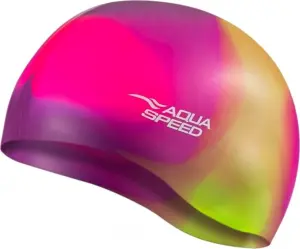 Шапочка для плавання Aqua Speed BUNT рожево-фіолетово-жовта 113-32