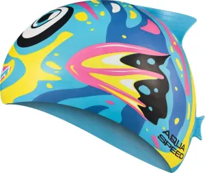 Шапочка для плавання дитяча Aqua Speed ZOO FISH блакитно-жовто-рожева 115-01-fish
