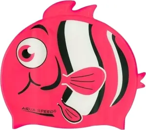Шапочка для плавання дитяча Aqua Speed ZOO NEMO коралово-біла 115-03-nemo
