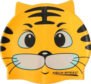 Шапочка для плавання дитяча Aqua Speed ZOO CAT жовто-чорно-біла 115-cat