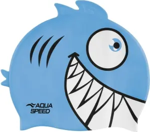 Шапочка для плавання дитяча Aqua Speed ZOO PIRANA блакитно-біла 246-02