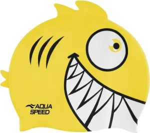Шапочка для плавання дитяча Aqua Speed ZOO PIRANA жовто-біла 246-18