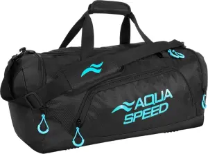 Сумка спортивная Aqua Speed DUFFEL BAG L 43L черно-голубая 141-74