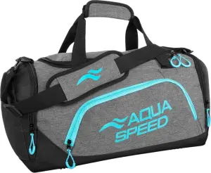 Сумка спортивная Aqua Speed DUFFEL BAG M 35L серо-голубо-черная 141-34