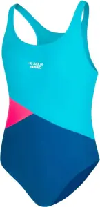 Купальник злитий дитячий Aqua Speed ​​POLA блакитно-рожево-темно-синій 541-42