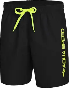 Шорти пляжні Aqua Speed ​​OWEN чорно-лимонні 297-07