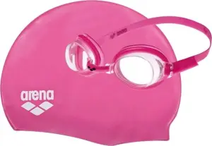 Набір для плавання (окуляри та шапочка) дитячий Arena POOL JR SET рожевий 92423-092