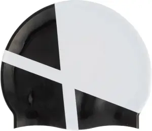 Шапочка для плавання Arena ICONS TEAM STRIPE CAP біло-чорна 001463-120