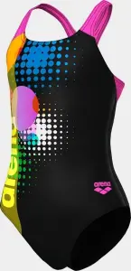 Купальник злитий дитячий Arena DOTS SWIMSUIT SWIM PRO BACK чорно-рожево-жовтий 010745-559