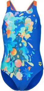 Купальник злитий дитячий Arena PAINTING SWIMSUIT V BACK синьо-оранжево-блакитний 010744-830