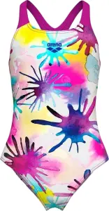 Купальник злитий дитячий Arena SPRAYING SWIMSUIT SWIM PRO BACK біло-рожево-блакитно-жовтий 010720-815